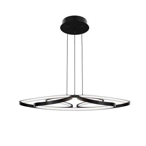 dweLED Klover 1 Light 32" Pendant/3000K, Black/White