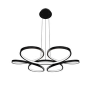 dweLED Klover 1 Light 32" Pendant/4000K, Black/White - PD-59532-40-BK