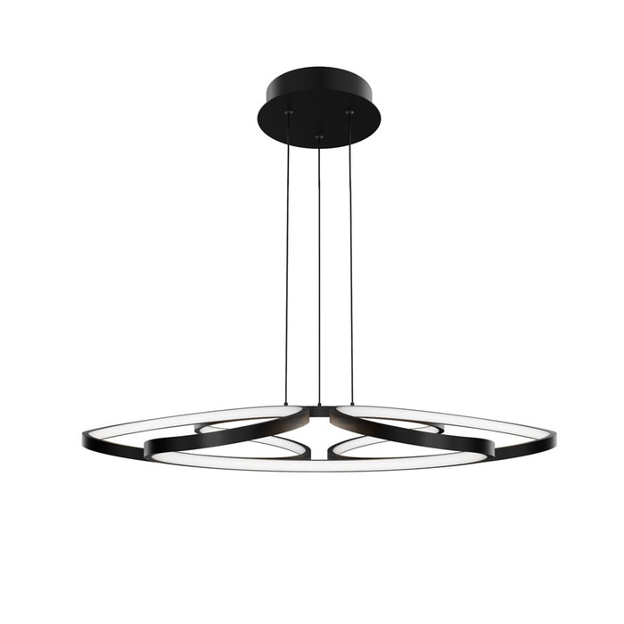 dweLED Klover 1 Light 32" Pendant/4000K, Black/White