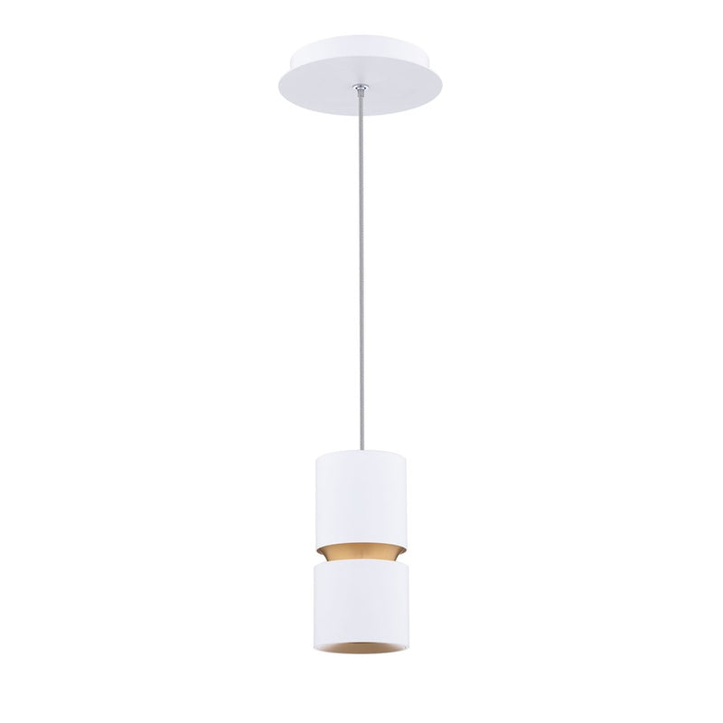 dweLED Pedistal 1 Light 3" Mini-Pendant/4000K, White/Opal - PD-60506-40-WT