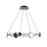 dweLED Bracelet 8 Light 32" Pendant/2700K, Black Chrome/Frosted