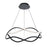 dweLED Swerve 26" LED Chandelier 3500K, Black - PD-67426-35-BK