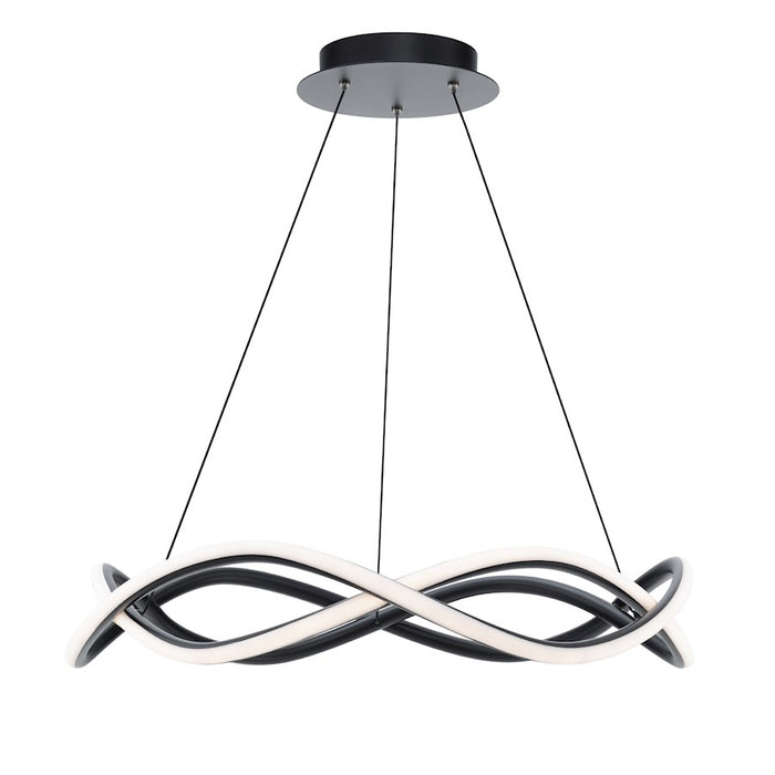 dweLED Swerve 26" LED Chandelier 3500K, Black