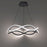 dweLED Swerve 26" LED Chandelier 3500K, Black