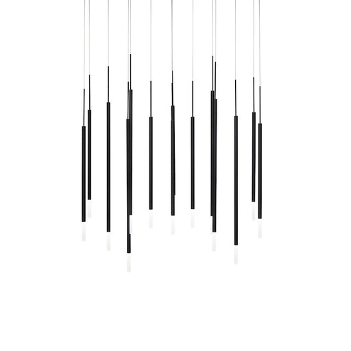 dweLED Viggo 3Lt 24" Linear Multi Pendant 27-30-35-40K, Black - PD-69403L1-BK