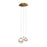 dweLED Cyllindra 3 Light Round Multi-Light Pendant, Aged Brass/ - PD-77503R-AB