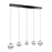 dweLED Cyllindra 5Lt Linear Multi-Light Pendant, Black Chrome/ - PD-77505L-BC