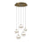 dweLED Cyllindra 5 Light Round Multi-Light Pendant, Aged Brass/ - PD-77505R-AB