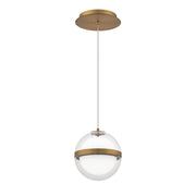 dweLED Cyllindra 1 Light 6" Mini-Pendant/2700K, Aged Brass/ - PD-77506-27-AB