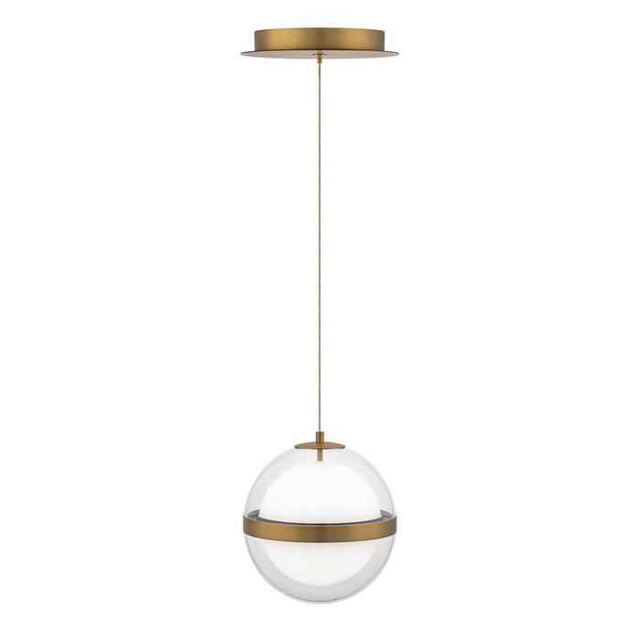 dweLED Cyllindra 1 Light 6" Mini-Pendant/2700K, Aged Brass