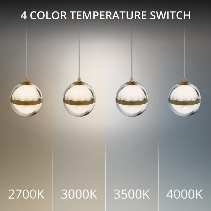 dweLED Cyllindra 1 Light 6" Mini-Pendant/2700K, Aged Brass