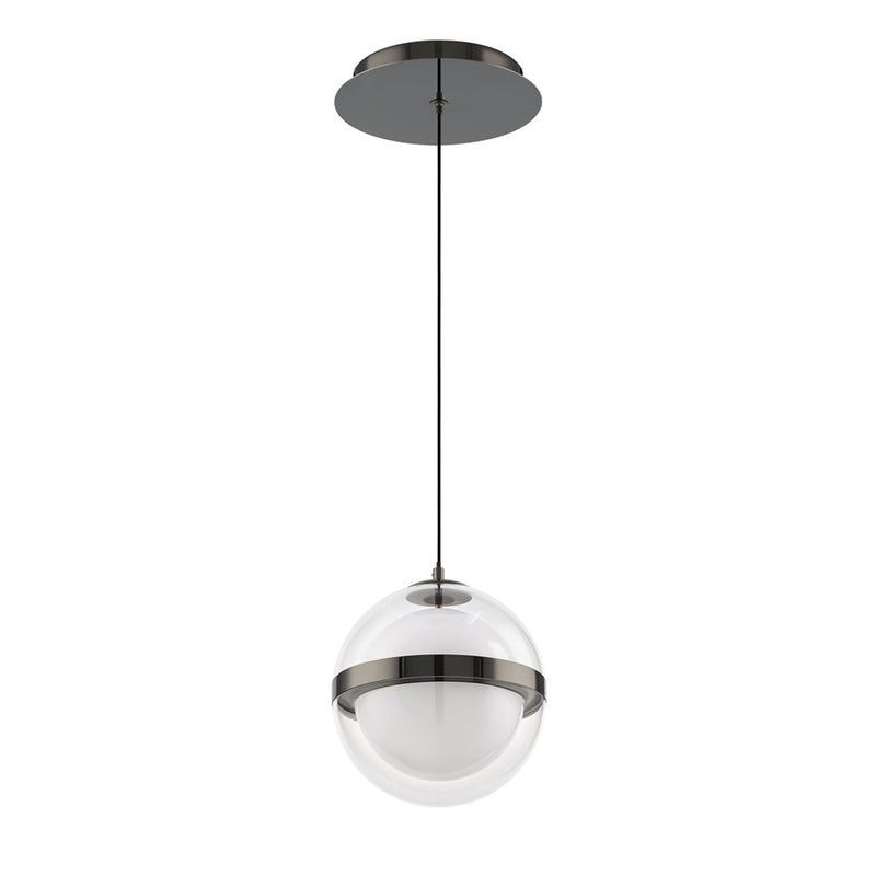dweLED Cyllindra 1 Light 6" Mini-Pendant/2700K, Black Chrome