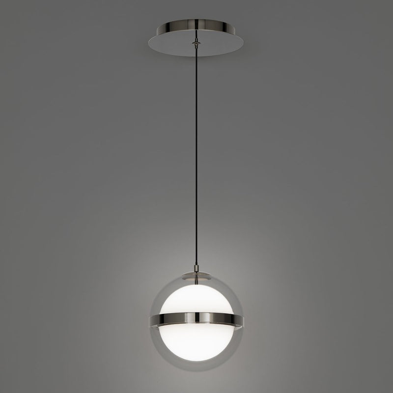dweLED Cyllindra 1 Light 6" Mini-Pendant/2700K, Black Chrome