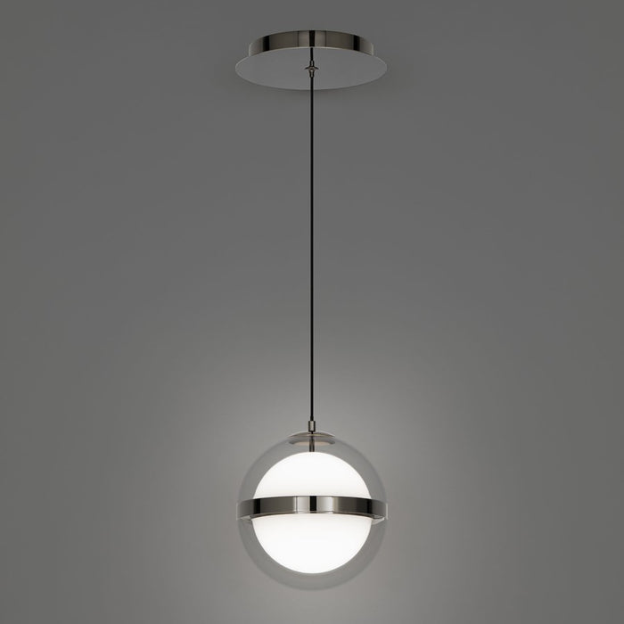 dweLED Cyllindra 1 Light 6" Mini-Pendant/2700K, Black Chrome