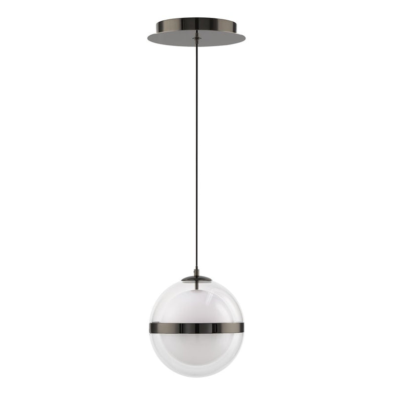 dweLED Cyllindra 1 Light 6" Mini-Pendant/3000K, Black Chrome