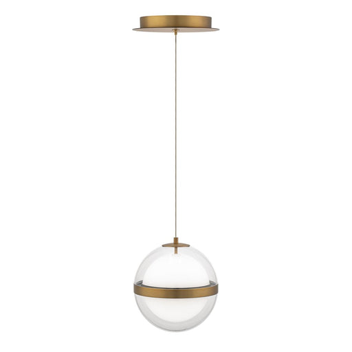 dweLED Cyllindra 1 Light 6" Mini-Pendant/3500K, Aged Brass