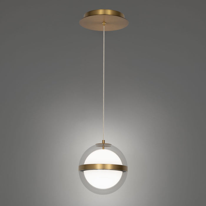 dweLED Cyllindra 1 Light 6" Mini-Pendant/3500K, Aged Brass