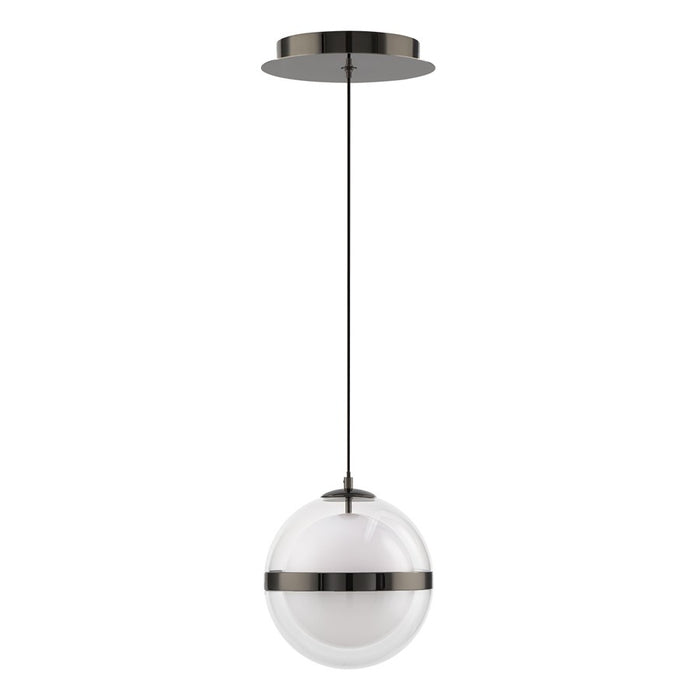 dweLED Cyllindra 1 Light 6" Mini-Pendant/3500K, Black Chrome
