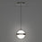 dweLED Cyllindra 1 Light 6" Mini-Pendant/3500K, Black Chrome