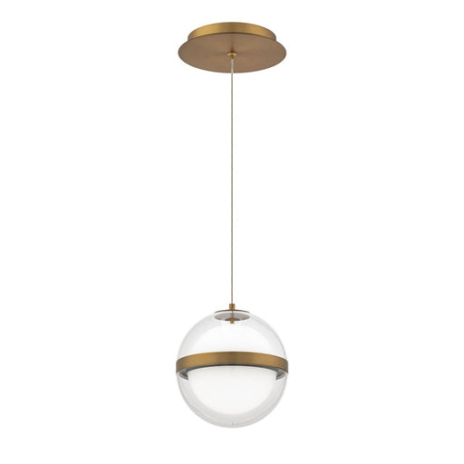 dweLED Cyllindra 1 Light 6" Mini-Pendant/4000K, Aged Brass/ - PD-77506-40-AB