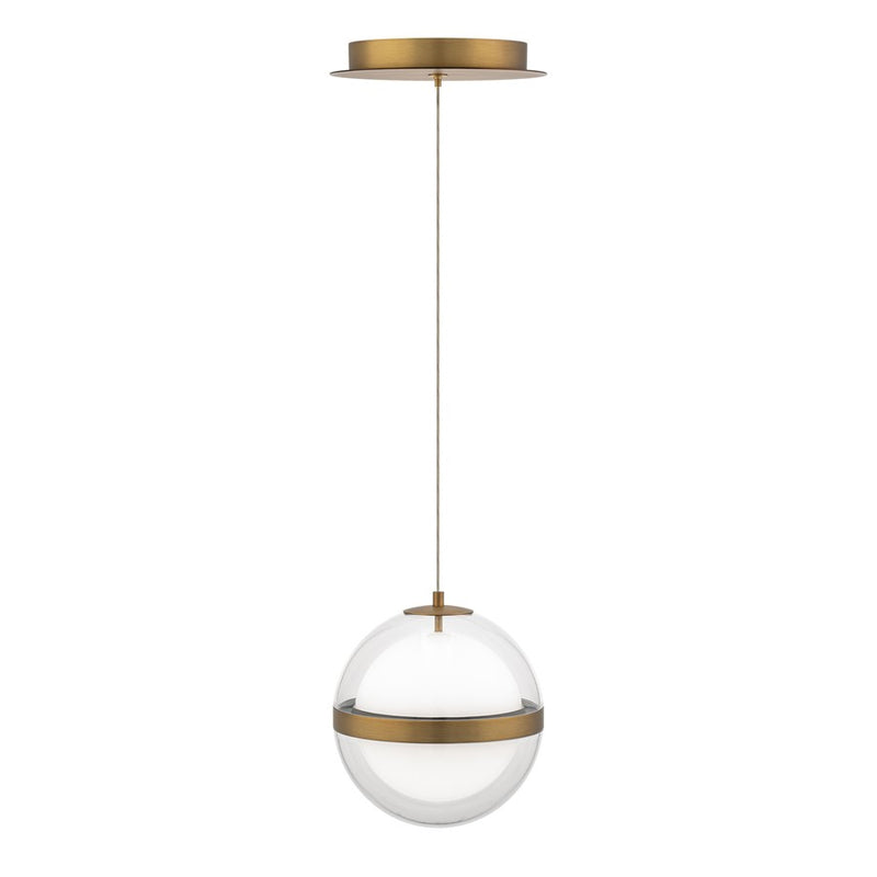 dweLED Cyllindra 1 Light 6" Mini-Pendant/4000K, Aged Brass