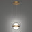 dweLED Cyllindra 1 Light 6" Mini-Pendant/4000K, Aged Brass