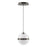 dweLED Cyllindra 1 Light 6" Mini-Pendant/4000K, Black Chrome