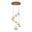 dweLED Cyllindra 9 Light Multi-Light Pendant, Aged Brass/ - PD-77509R-AB