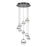 dweLED Cyllindra 9 Light Multi-Light Pendant, Black Chrome/ - PD-77509R-BC