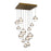 dweLED Cyllindra 13 Light Multi-Light Pendant, Aged Brass/ - PD-77513S-AB