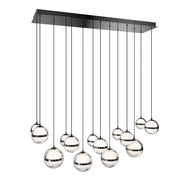 dweLED Cyllindra 14 Light Multi-Light Pendant, Black Chrome/ - PD-77514L-BC