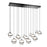 dweLED Cyllindra 14 Light Multi-Light Pendant, Black Chrome/ - PD-77514L-BC
