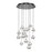 dweLED Cyllindra 15 Light Multi-Light Pendant, Black Chrome/ - PD-77515R-BC