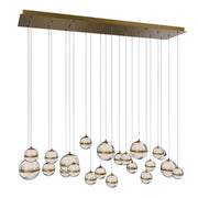 dweLED Cyllindra 23 Light Multi-Light Pendant, Aged Brass/ - PD-77523L-AB