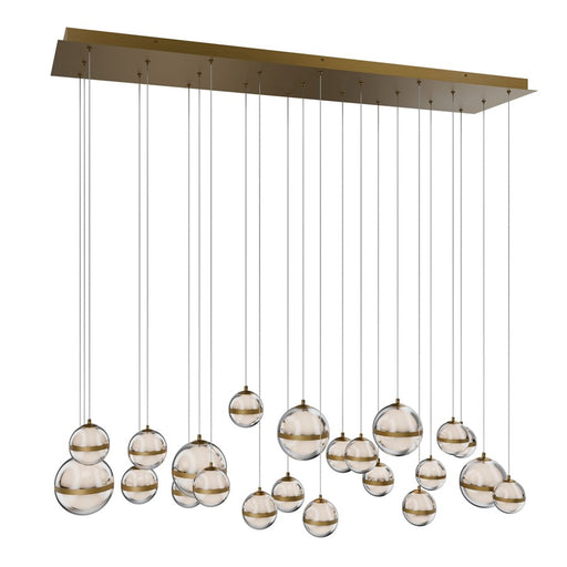 dweLED Cyllindra 23 Light Multi-Light Pendant, Aged Brass/ - PD-77523L-AB