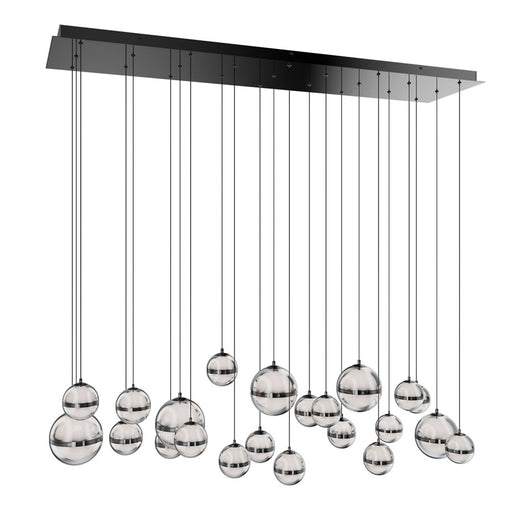 dweLED Cyllindra 23 Light Multi-Light Pendant, Black Chrome/ - PD-77523L-BC