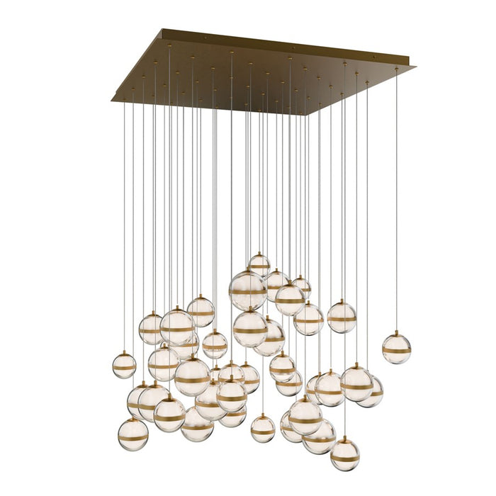 dweLED Cyllindra 41 Light Multi-Light Pendant, Aged Brass/ - PD-77541S-AB