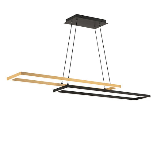 dweLED Double Entendre 42" LED Linear Pendant 3000K, BKBS - PD-81442-30-BK-AB