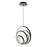 dweLED Hoopla 1 Light 13" Pendant/2700K, Black/White - PD-81513-27-BK