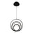 dweLED Hoopla 1 Light 13" Pendant/3500K, Black/White