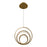 dweLED Hoopla 1 Light 13" Pendant/4000K, Aged Brass/White