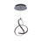 dweLED Vornado 7" LED 1 Light Pendant, 3000K, Chrome/White