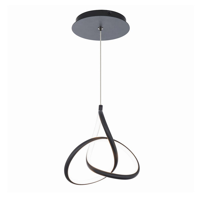 dweLED Vornado 7" LED 1 Light Pendant, 3000K, Chrome/White