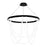 dweLED Margarite 36" LED Chandelier 3000K, Black - PD-89436-BK