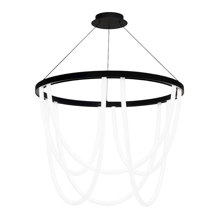 dweLED Margarite 36" LED Chandelier 3000K, Black - PD-89436-BK