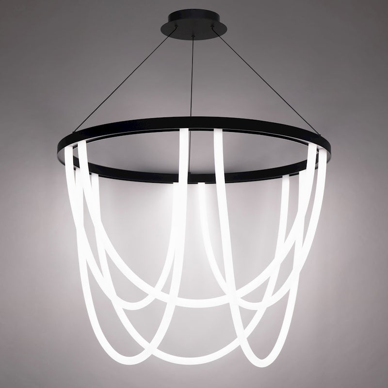 dweLED Margarite 36" LED Chandelier 3000K, Black