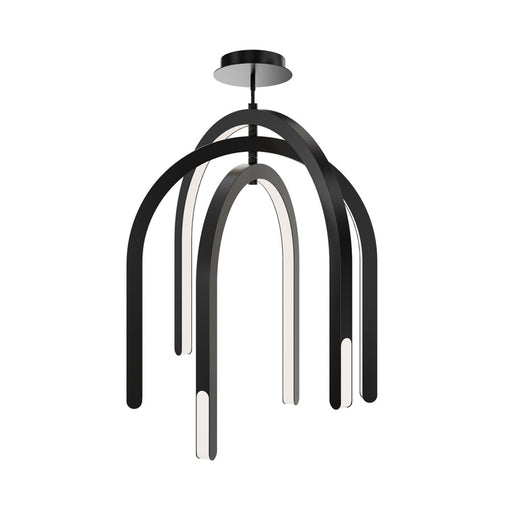 dweLED Helmet 3 Light 30" Pendant/3500K, Black/White