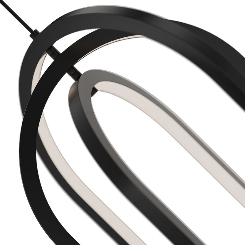 dweLED Helmet 3 Light 30" Pendant/3500K, Black/White