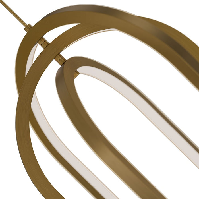 dweLED Helmet 3 Light 30" Pendant/4000K, Aged Brass/White