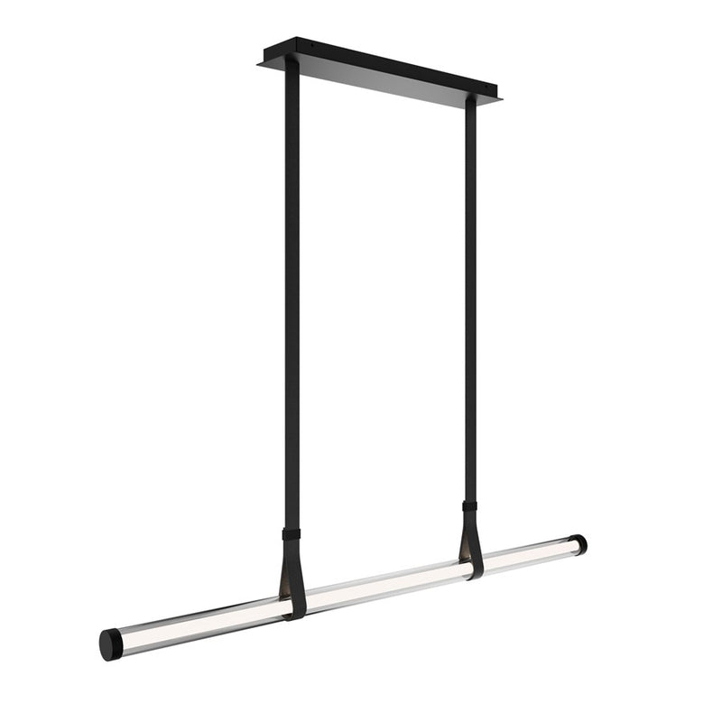 dweLED Balance Beam 1Lt 53" Linear Pendant/3000K, Black/Frost - PD-97552-30-BK